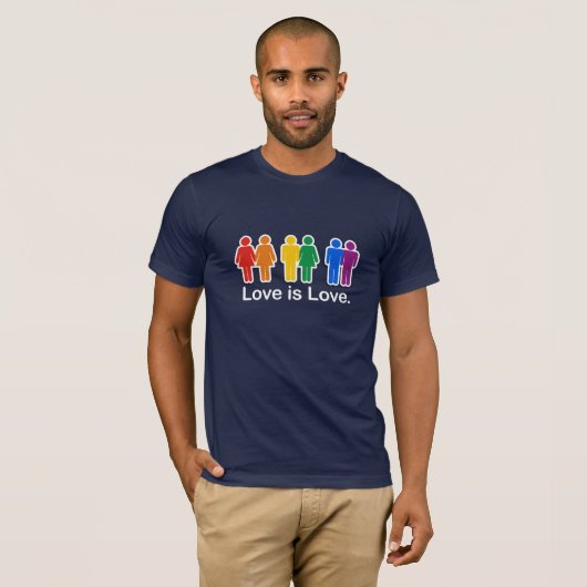 LOVE IS LOVE BASIC T-SHIRT (Voorkant volledig)