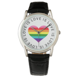 Love is Love Cirkel Hart Tijdmeter Horloge