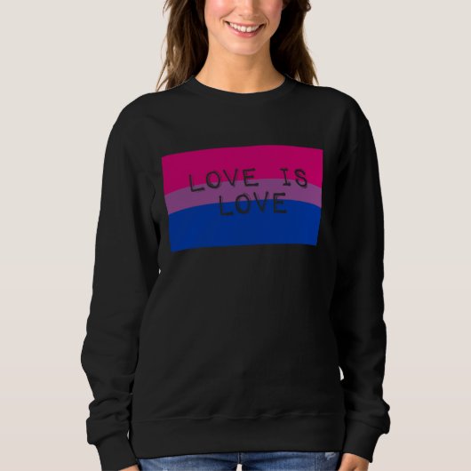 Love Is Love Cute Gay Bisexual Pride Flag Aestheti Trui (Voorkant)