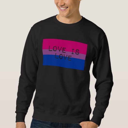 Love Is Love Cute Gay Bisexual Pride Flag Aestheti Trui (Voorkant)