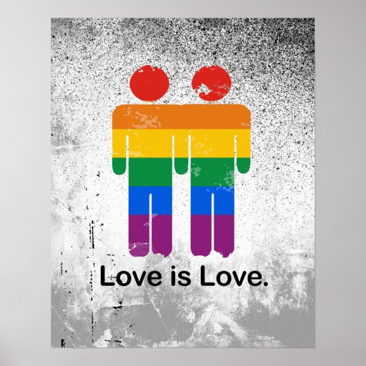 LOVE IS LOVE GAY COUPLE POSTER (Voorkant)