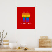 LOVE IS LOVE GAY COUPLE POSTER (Keuken)