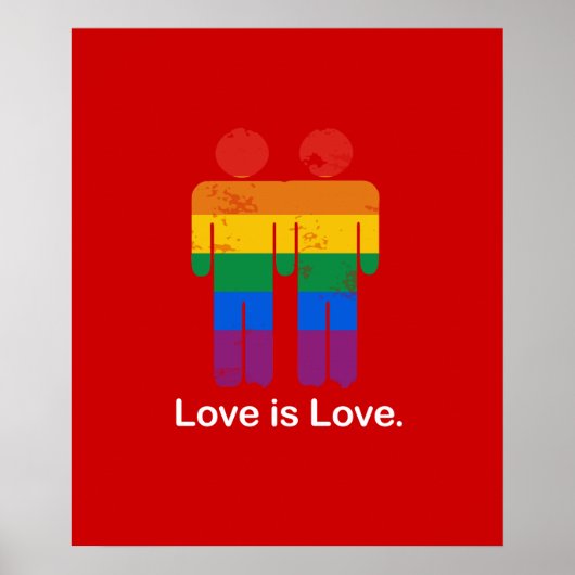 LOVE IS LOVE GAY COUPLE POSTER (Voorkant)