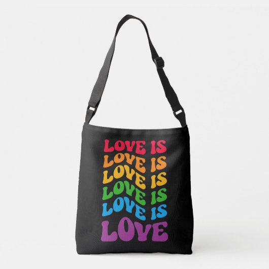 Love is Love Gay LGBT Crossbody Tas (Achterkant)