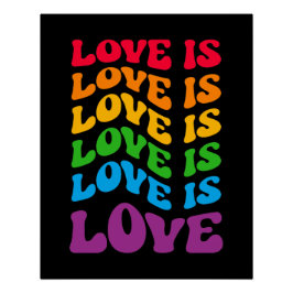 Love is Love Gay LGBT Perfect Poster