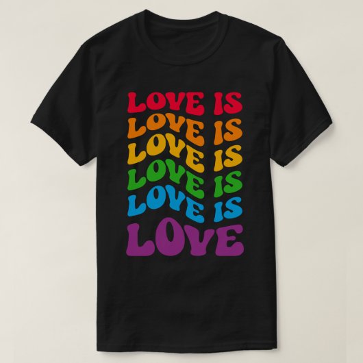 Love is Love Gay LGBT T-shirt (Design voorkant)
