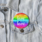 Love is Love|Gay Pride Rainbow Button (In situ)