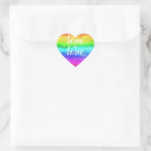 "Love is Love" Gay Pride Rainbow Classic Hart Sticker (Tas)