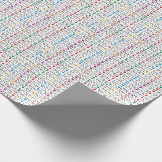 LOVE is LOVE-gelijkheidscitaat in regenboogkleuren Cadeaupapier (Hoek)
