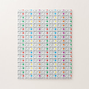 LOVE is LOVE-gelijkheidscitaat in regenboogkleuren Legpuzzel