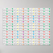 LOVE is LOVE-gelijkheidscitaat in regenboogkleuren Poster (Voorkant)