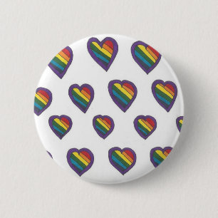 Love is Love Heart Patroon Ronde Button 5,7 Cm