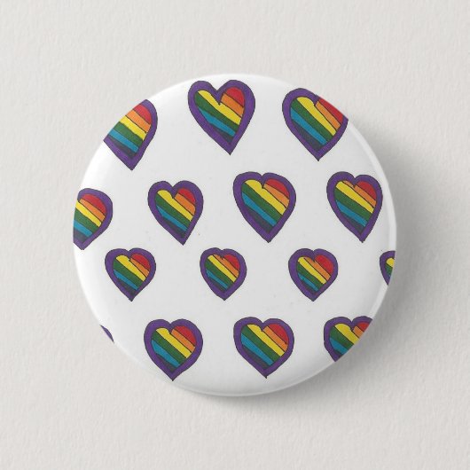 Love is Love Heart Patroon Ronde Button 5,7 Cm (Voorkant)