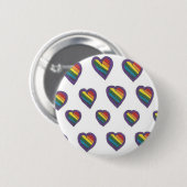 Love is Love Heart Patroon Ronde Button 5,7 Cm (Voorkant /achterkant)