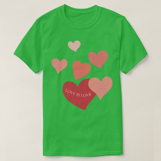 Love is Love Hearts T-shirt (Design voorkant)