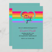 Love is Love Invitation Kaart (Voorkant / Achterkant)