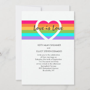 Love is Love Invitation Kaart