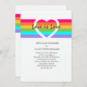 Love is Love Invitation Kaart (Voorkant / Achterkant)