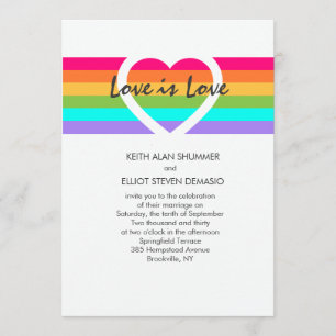 Love is Love Invitation Kaart