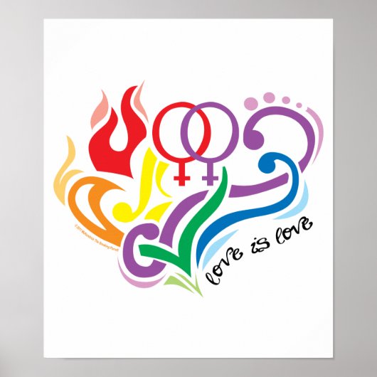Love is Love: Lesbian Poster (Voorkant)