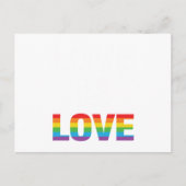 Love is Love LGBT Flag Aankondigingskaart (Voorkant)