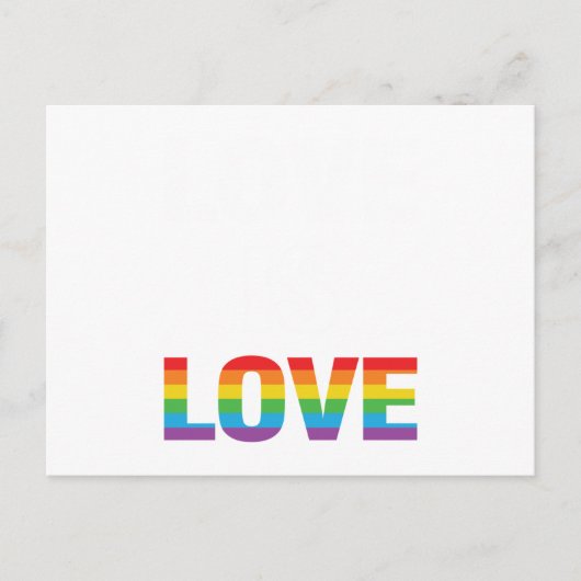Love is Love LGBT Flag Aankondigingskaart (Voorkant)