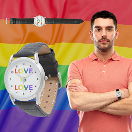 Love is Love LGBT Pride Horloge