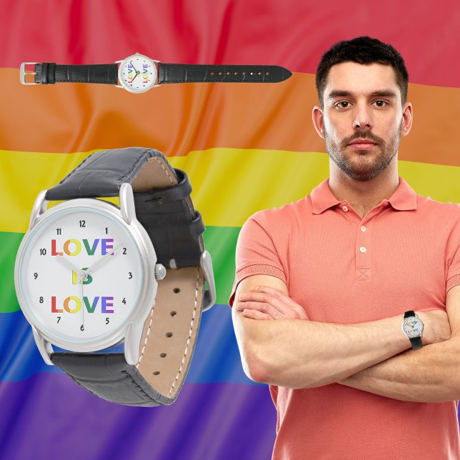 Love is Love LGBT Pride Horloge (Love is Love LGBT Pride Watch)
