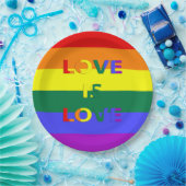 Love is Love LGBT Pride Papieren Bordje (Feest)
