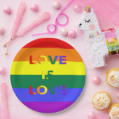 Love is Love LGBT Pride Papieren Bordje (Feest)