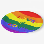 Love is Love LGBT Pride Papieren Bordje (Gekanteld)
