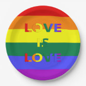 Love is Love LGBT Pride Papieren Bordje (Voorkant)