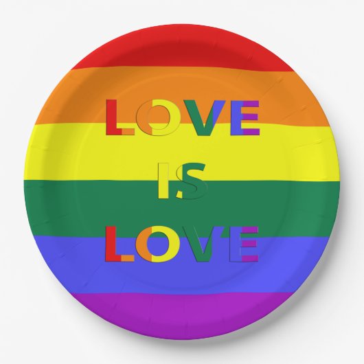 Love is Love LGBT Pride Papieren Bordje (Voorkant)