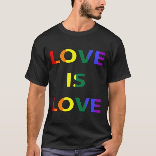 Love is Love LGBT Pride T-shirt (Voorkant)