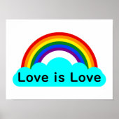 Love is Love - LGBT Rainbow Poster (Voorkant)