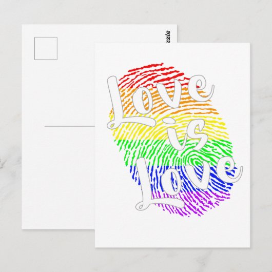 Love is Love  | LGBTQ+ Pride Postkarte Briefkaart (Voorkant / Achterkant)