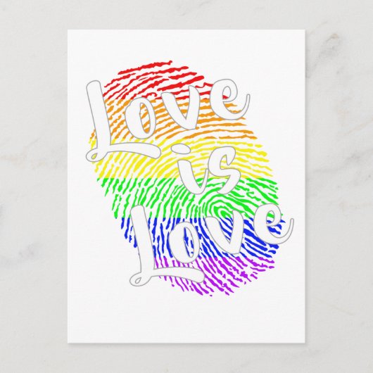Love is Love | LGBTQ+ Pride Postkarte Briefkaart (Voorkant)