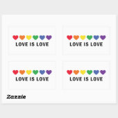 "Love is Love" LGBTQ Pride Rechthoekige Sticker (Vel)