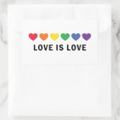 "Love is Love" LGBTQ Pride Rechthoekige Sticker (Tas)