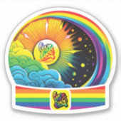 Love is Love LGBTQ sticker (Voorkant)