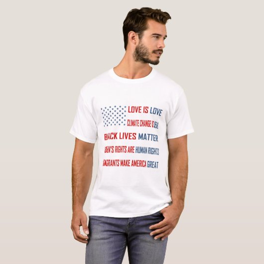 Love is Love Mannen Basic T-Shirt (Voorkant volledig)