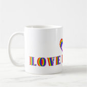 Love is Love of Jouw tekst Rainbow Heart LGBTQ Koffiemok (Links)