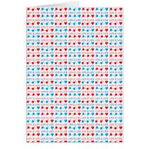 LOVE is LOVE-offerte rood en blauw