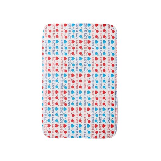 LOVE is LOVE-offerte rood en blauw Badmat (Voorkant Verticaal)