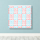 LOVE is LOVE-offerte rood en blauw Canvas Afdruk (Insitu (Houten vloer))