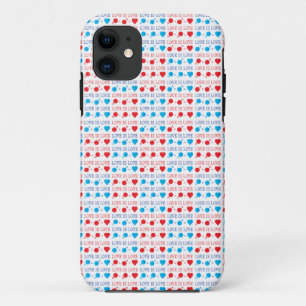 LOVE is LOVE-offerte rood en blauw iPhone 11 Hoesje