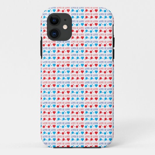 LOVE is LOVE-offerte rood en blauw Case-Mate iPhone Case (Achterkant)