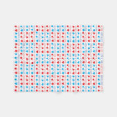 LOVE is LOVE-offerte rood en blauw Fleece Deken (Voorkant (Horizontaal))