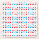 LOVE is LOVE-offerte rood en blauw Kartonnen Onderzetters (Voorkant)