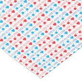 LOVE is LOVE-offerte rood en blauw Korte Tafelloper (Hoek)